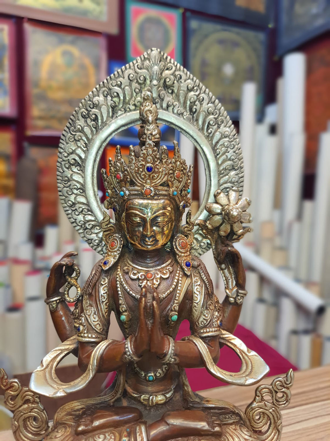 Chenrezig Masterpiece Hand Made Statue From Nepal