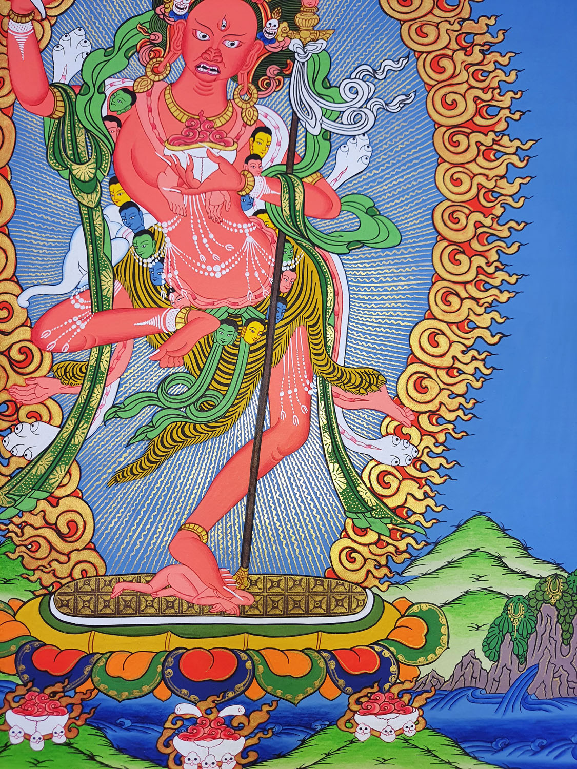 Vajravarahi/ Dorje Phagmo Hand-Painted Tibetan Thangka Painting From Nepal