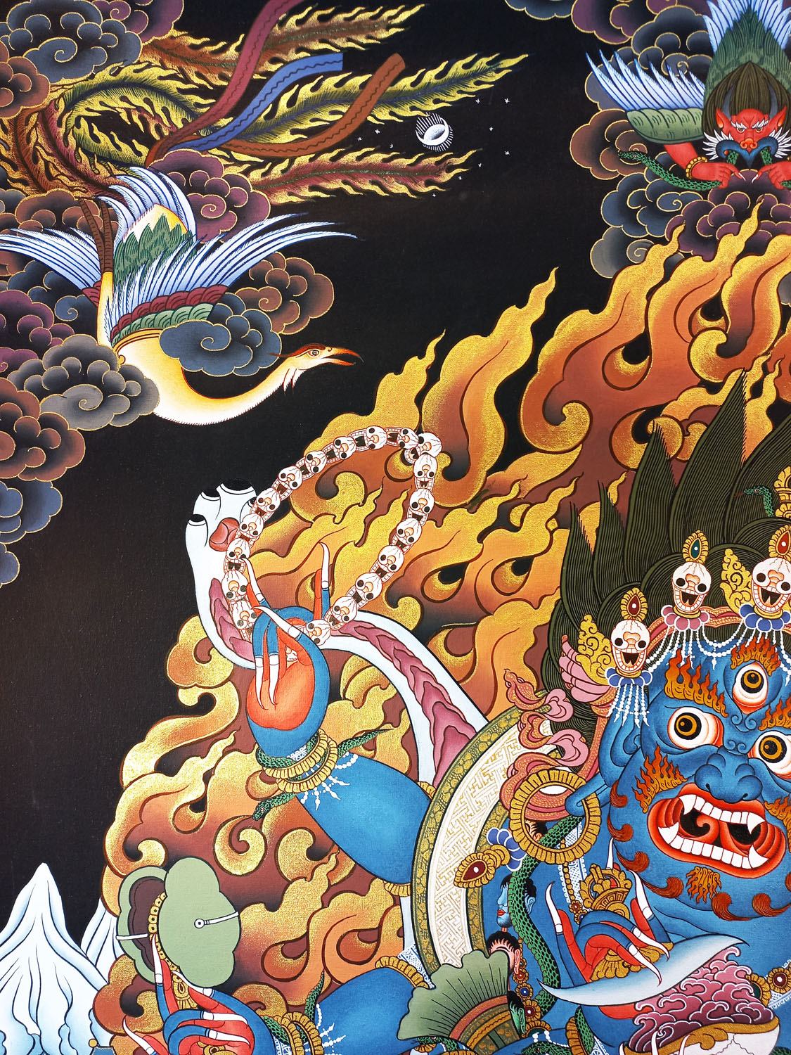 Six Arms Mahakala Masterpiece Tibetan Hand-Painted Thangka Painting