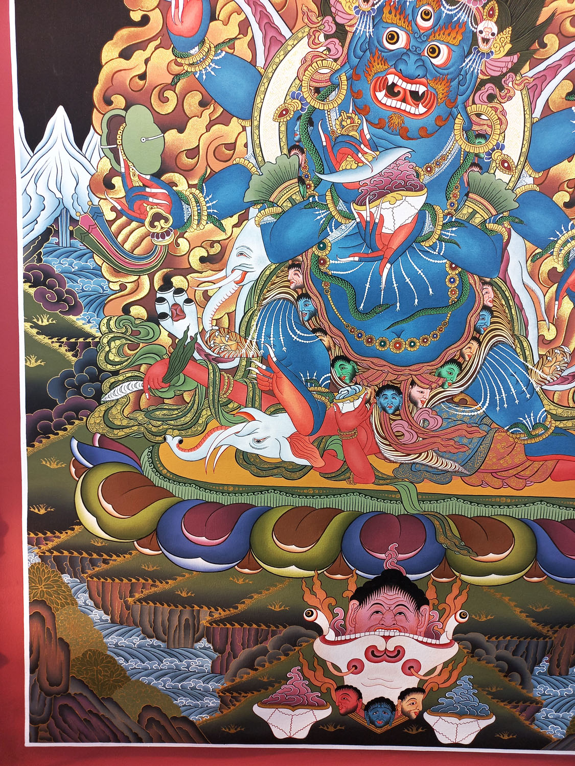 Six Arms Mahakala Masterpiece Tibetan Hand-Painted Thangka Painting