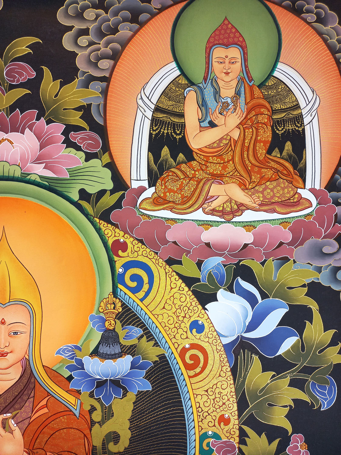 Original Hand-Painted Tsongkhapa/ Chongapa Masterpiece Tibetan Hand-Painted Thangka Painting