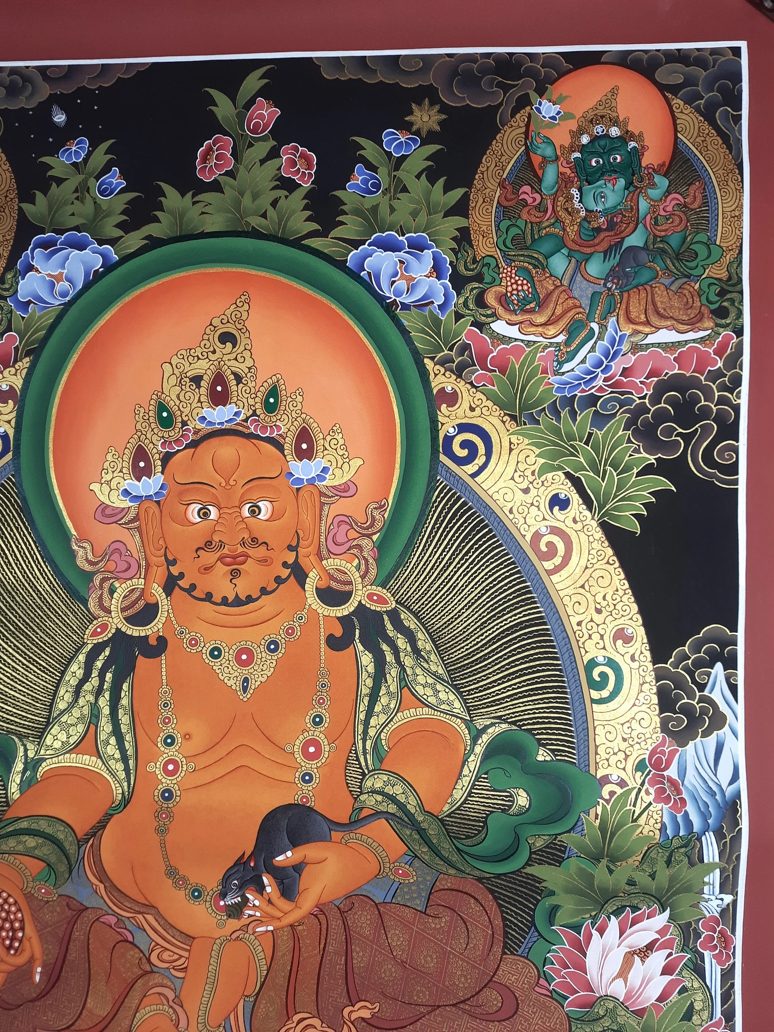 Five Jambhala Masterpiece Hand Painted Tibetan Thangka Painting