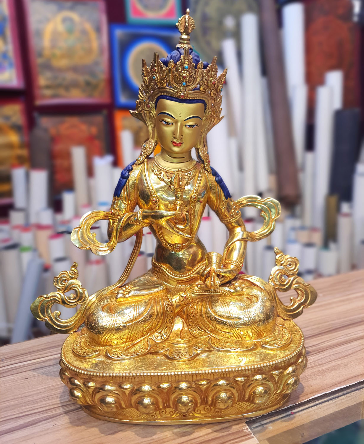 Original Vajrasattva Hand-Made Statue From Nepal