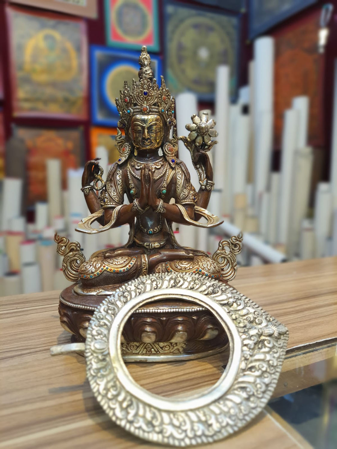 Chenrezig Masterpiece Hand Made Statue From Nepal