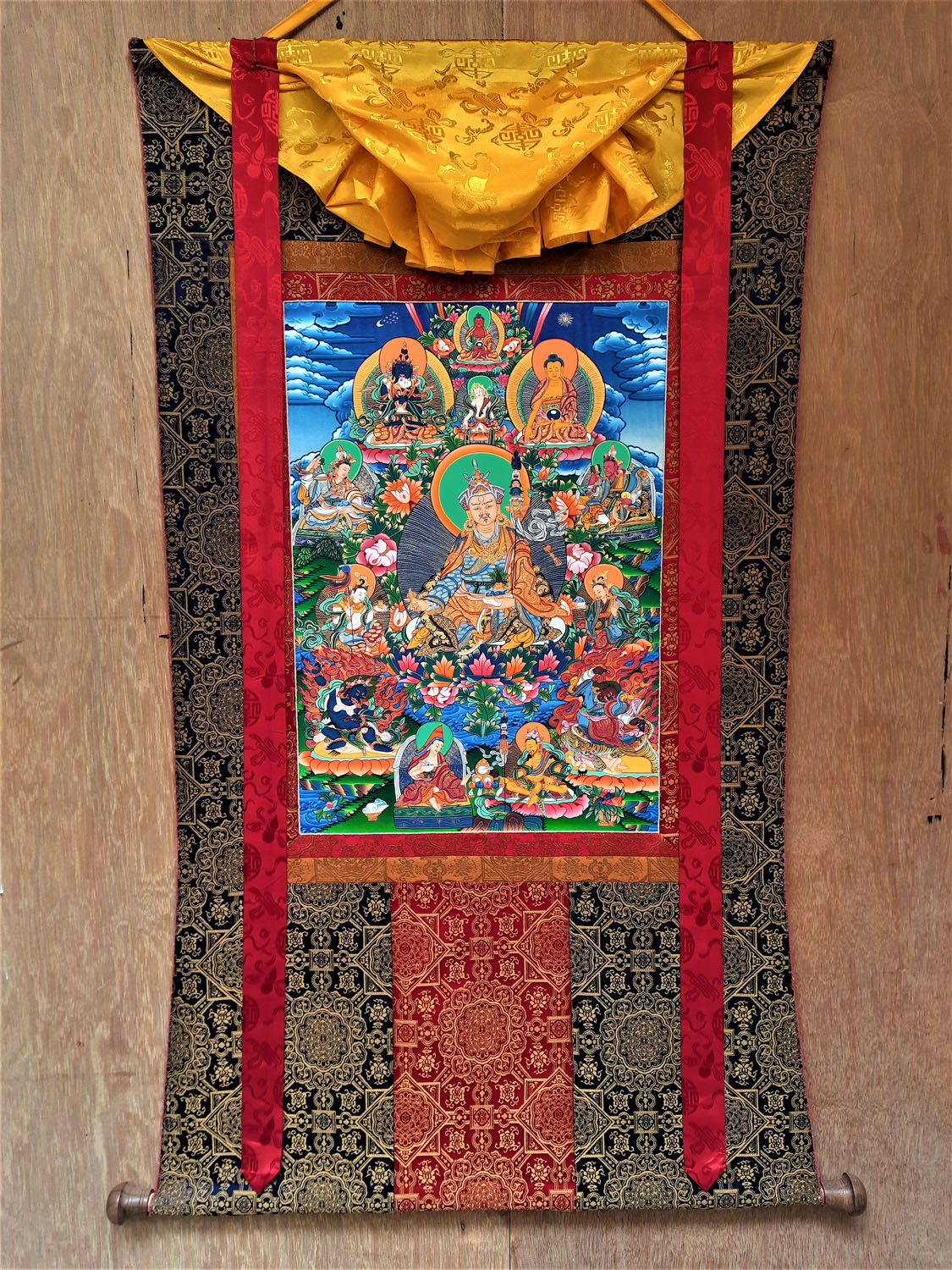 Eight Manifestations of Guru Rinpoche Tibetan Thangka Painting