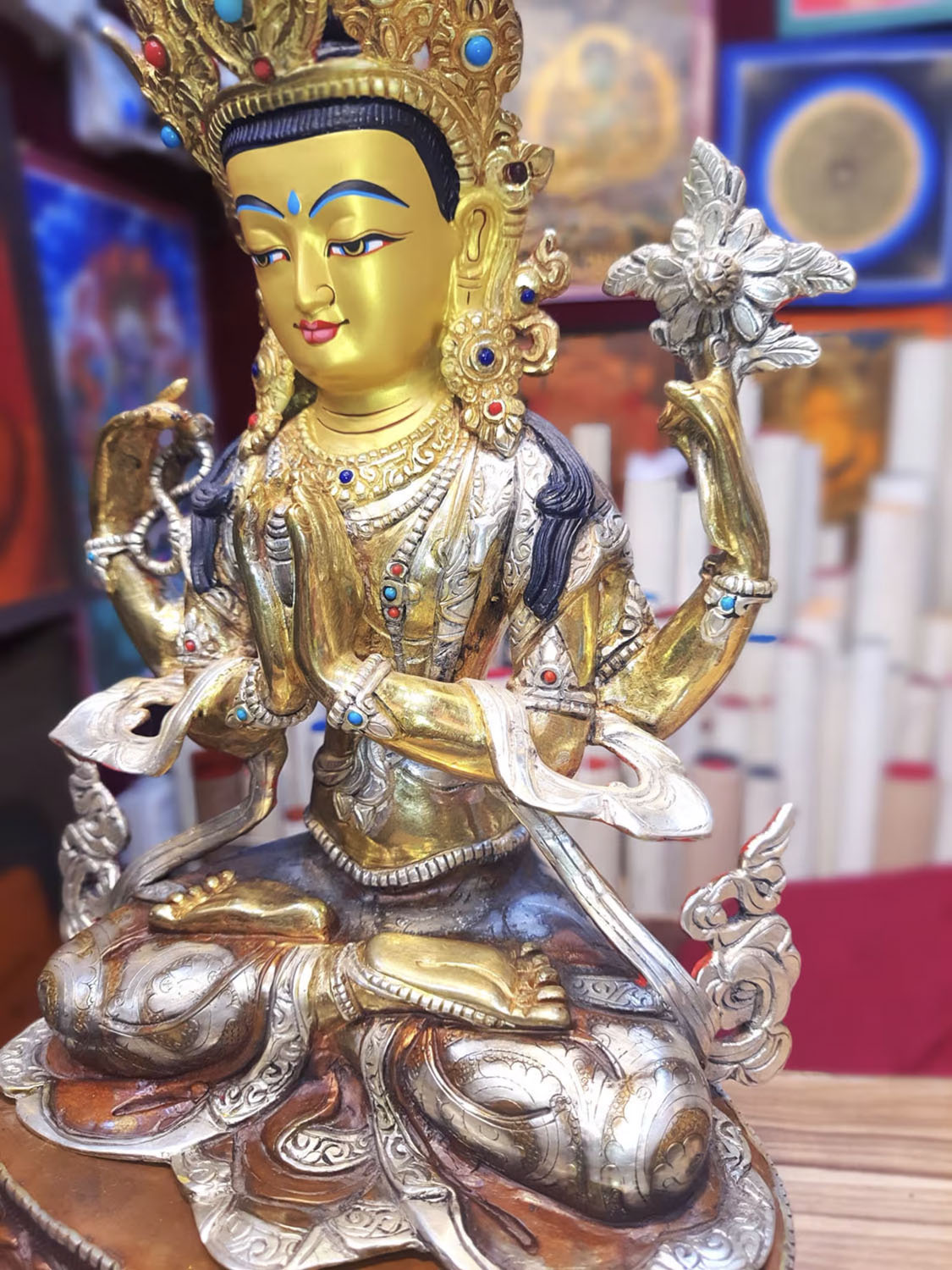 Chenrezig Statue Hand Made From Nepal