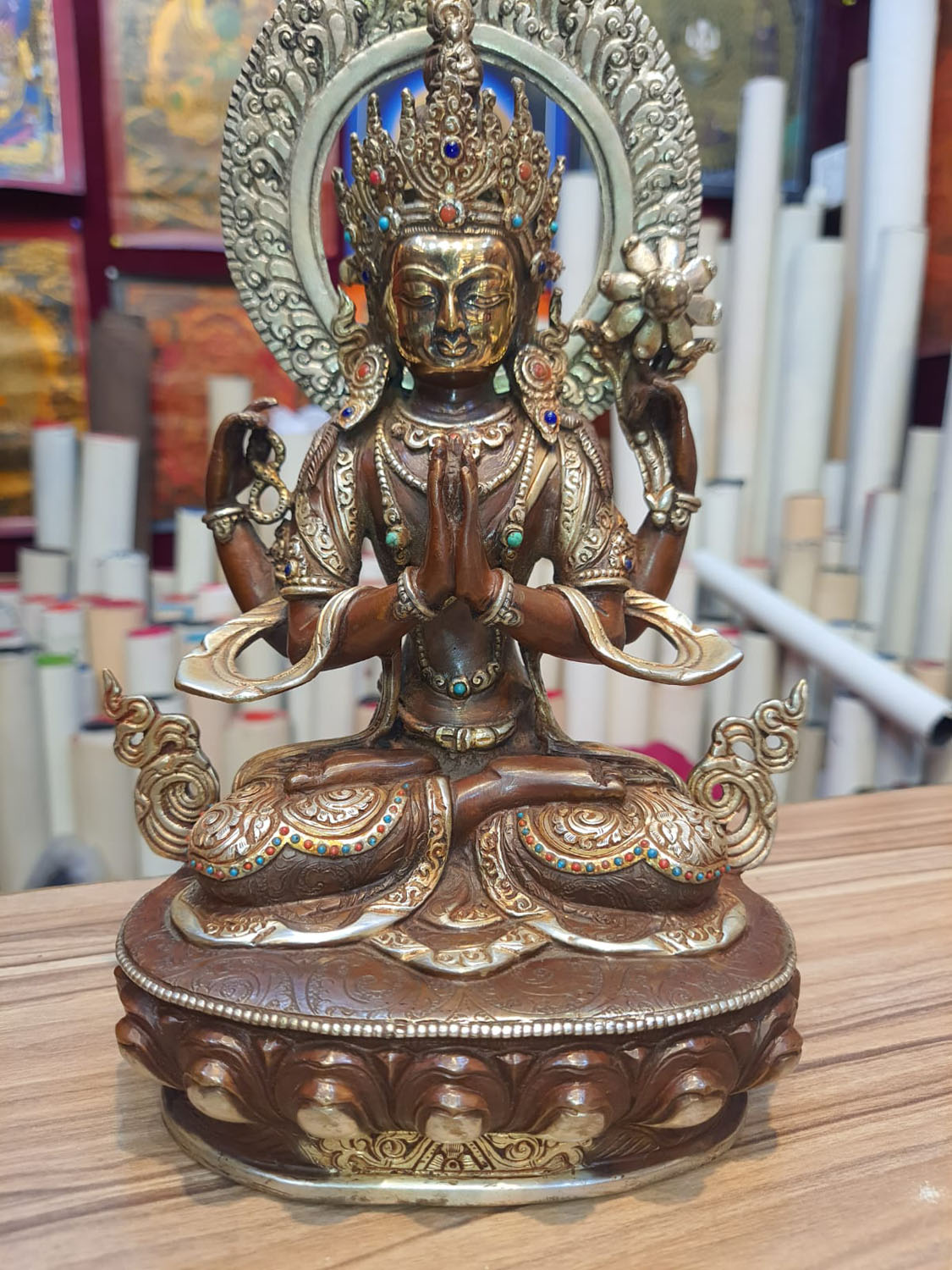 Chenrezig Masterpiece Hand Made Statue From Nepal