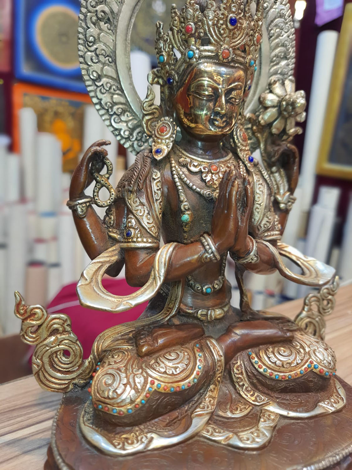 Chenrezig Masterpiece Hand Made Statue From Nepal