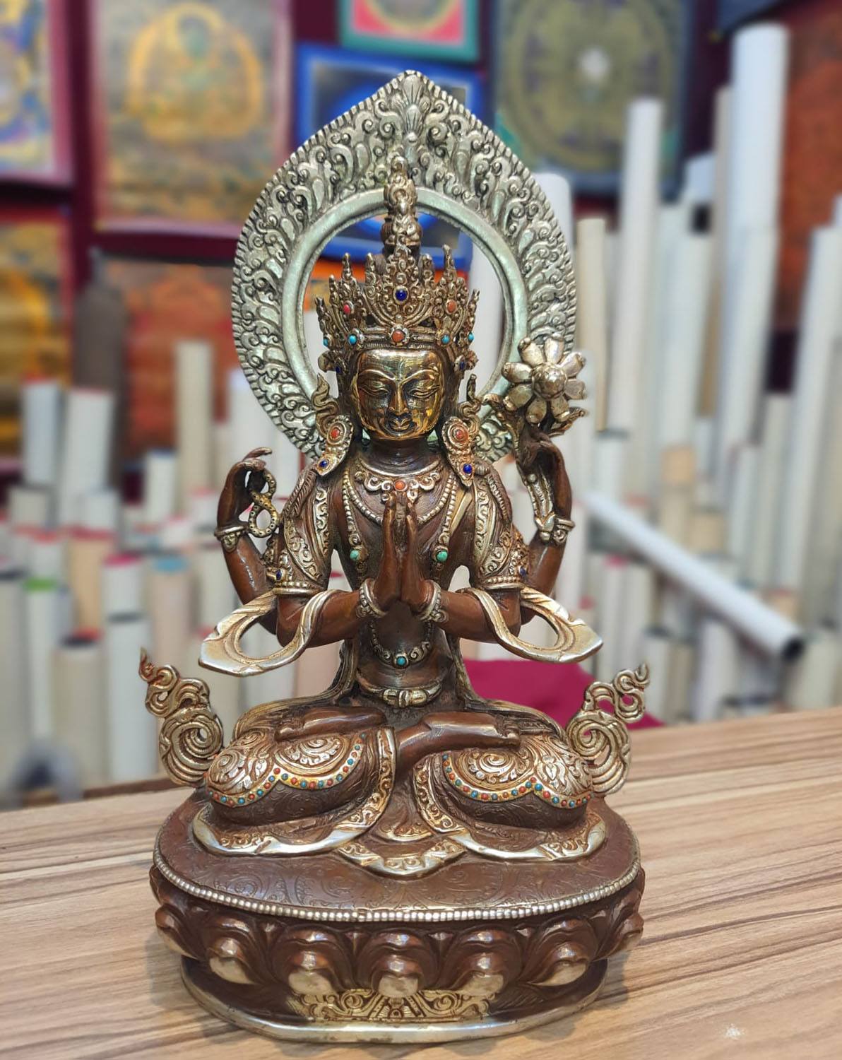 Chenrezig Masterpiece Hand Made Statue From Nepal