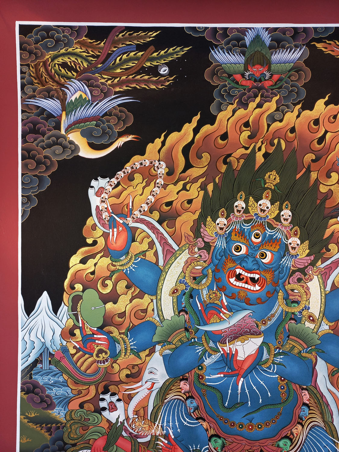 Six Arms Mahakala Masterpiece Tibetan Hand-Painted Thangka Painting