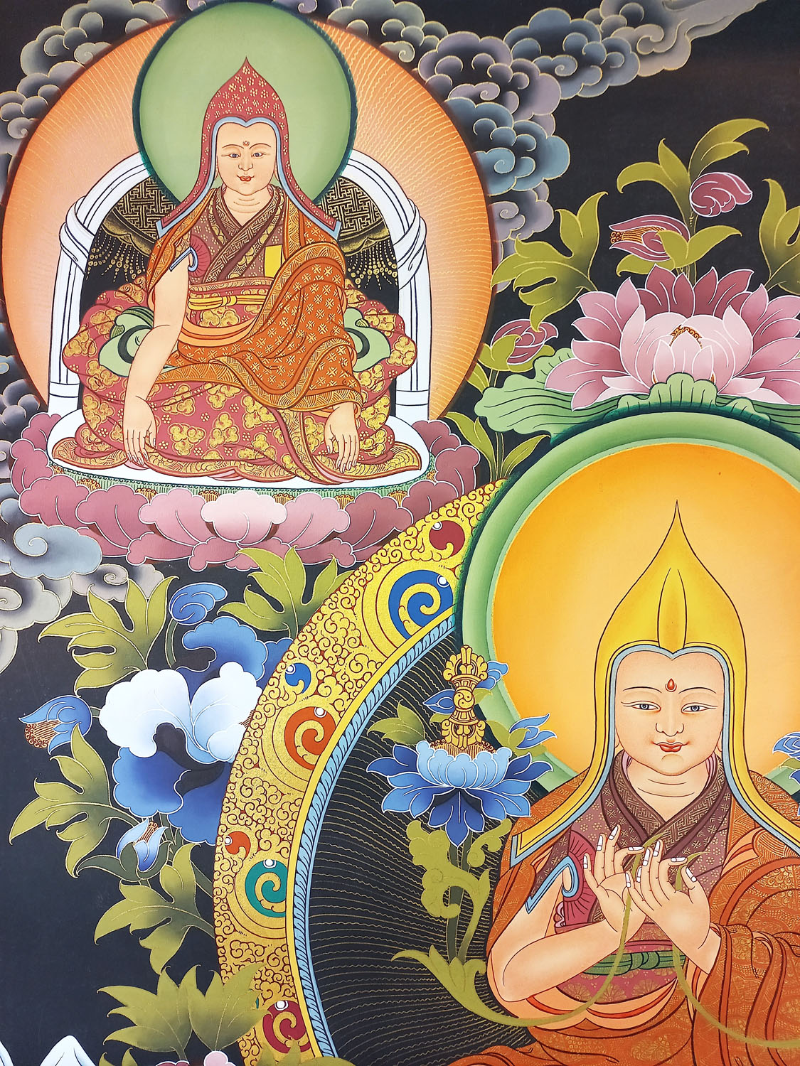 Original Hand-Painted Tsongkhapa/ Chongapa Masterpiece Tibetan Hand-Painted Thangka Painting