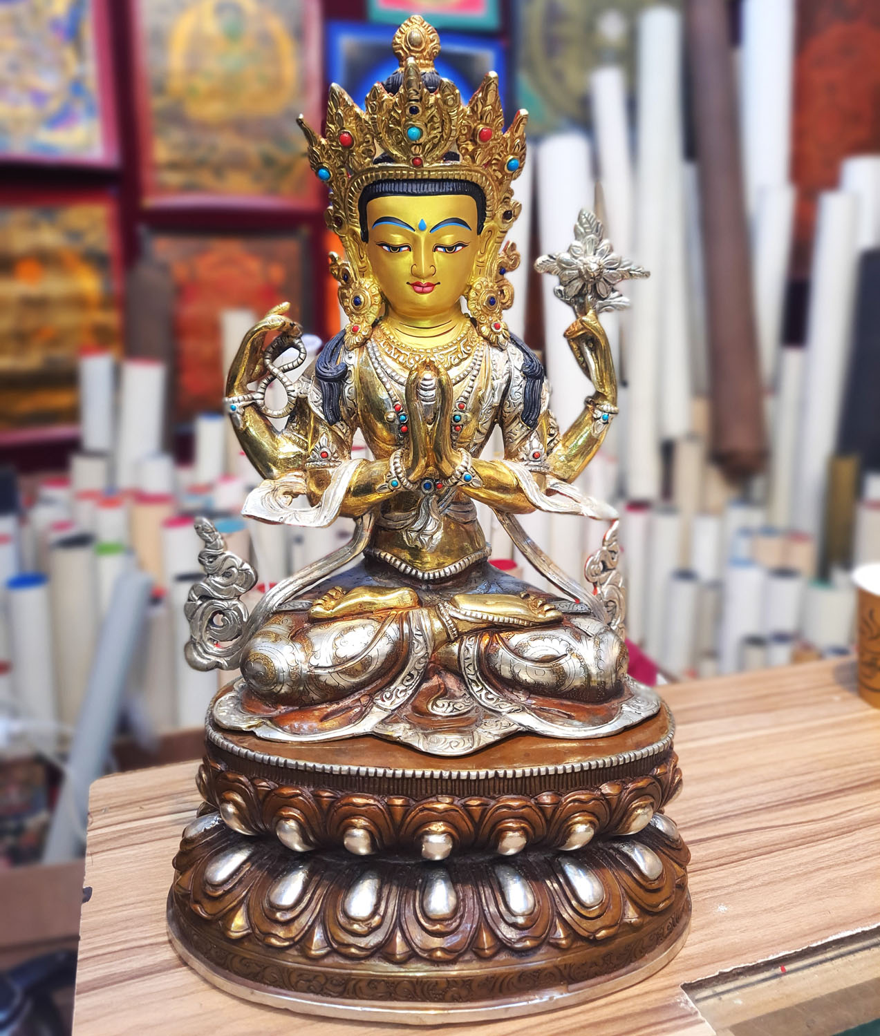 Chenrezig Statue Hand Made From Nepal