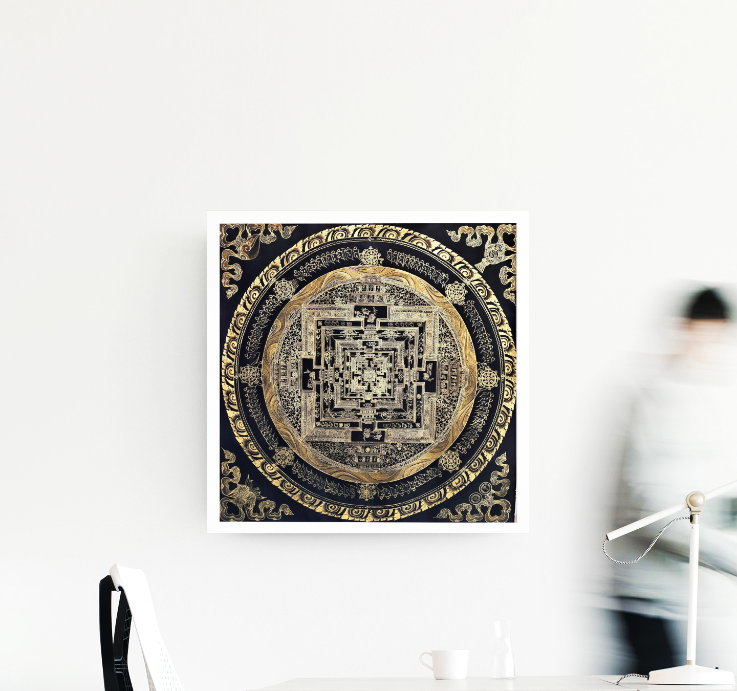 Original Kalachakra Mandala Hand-Painted Tibetan Thangka Painting