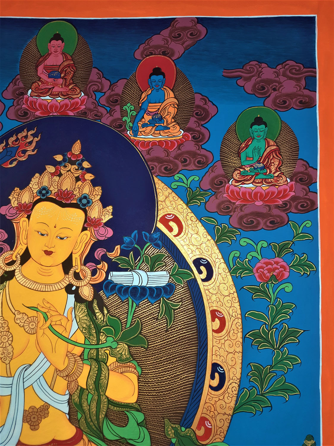 Manjushri Masterpiece Thangka Painting