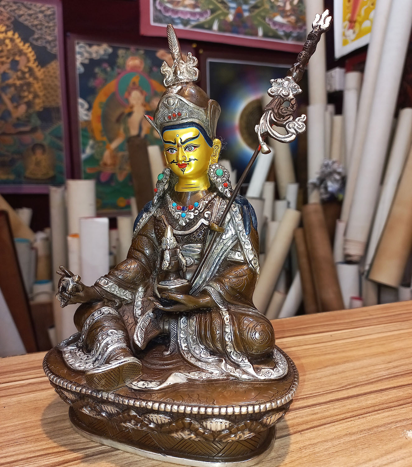 Guru Rinpoche Statue From Nepal