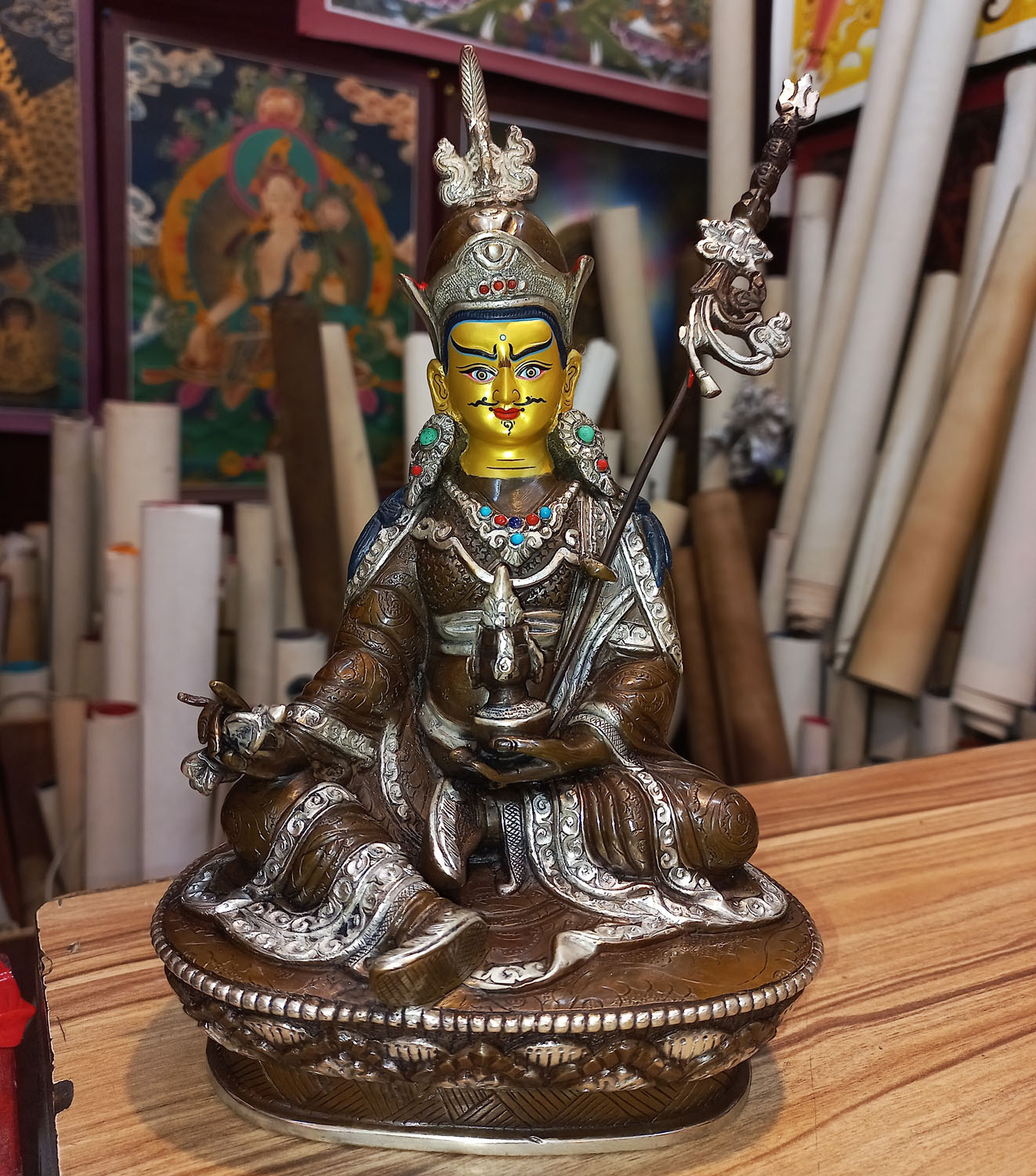 Guru Rinpoche Statue From Nepal