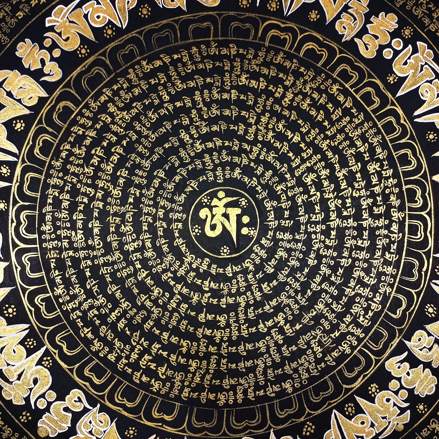 Om Mantra Mandala Tibetan Thangka Painting